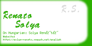 renato solya business card